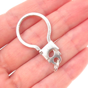 925 Sterling Silver Vintage Carabiner Key Ring Holder