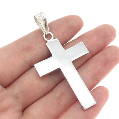 925 Sterling Silver Vintage Mexico Crucifix Cross Religious Pendant