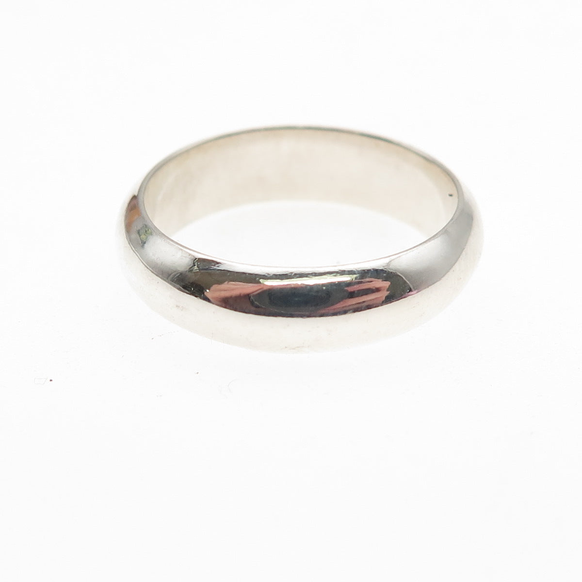 925 Sterling Silver Vintage Classic Wedding Band Ring Size 6.25