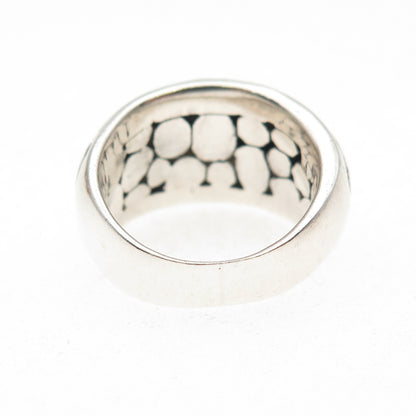 925 Sterling Silver Vintage Modernist Kali Dotted Ring Size 5.75