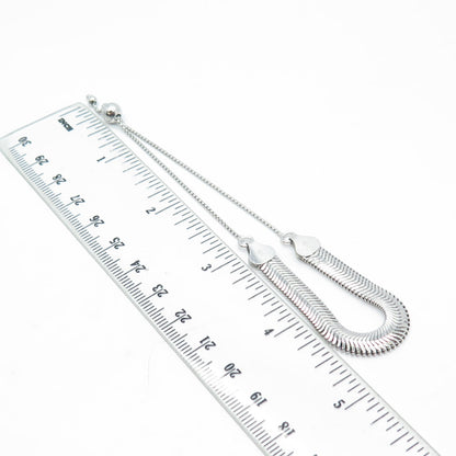 HAN 925 Sterling Silver Italy Herringbone Link Bracelet 8.75"