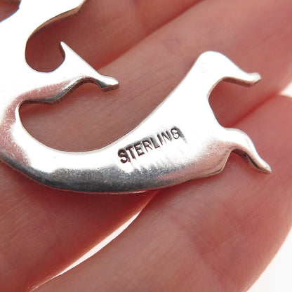 Old Pawn 925 Sterling Silver Vintage Southwestern Kokopelli Tribal Charm Pendant