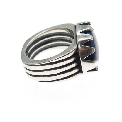 CODY Santa Fe 925 Sterling Silver Vintage Real Lapis Lazuli Ring Size 8.25