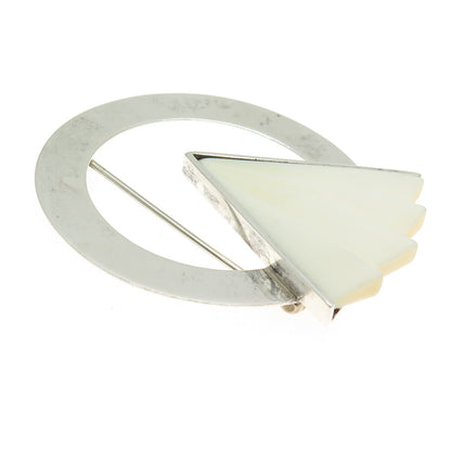ALLYNNE MILLER 925 Sterling Silver Vintage Modernist Pin Brooch