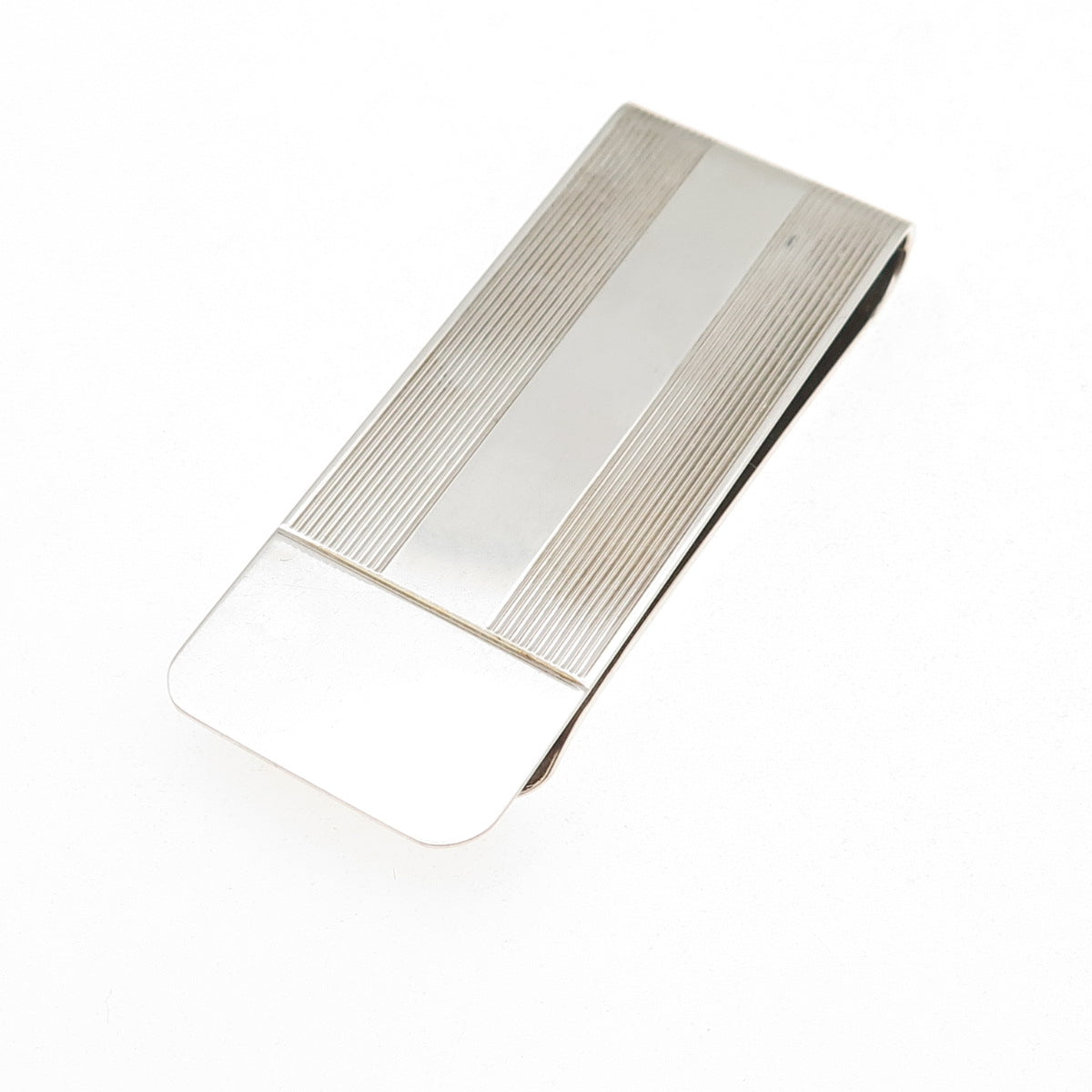 TIFFANY & CO. 925 Sterling Silver Vintage Ribbed Money Clip