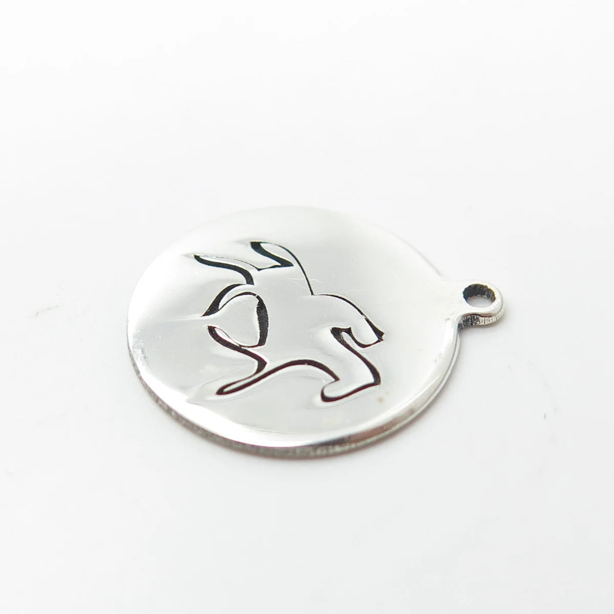 925 Sterling Silver USA Two In Town Racing Horses Charm Pendant