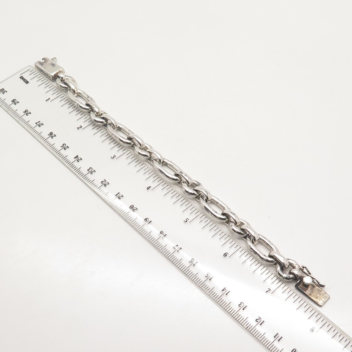 925 Sterling Silver Vintage Zina Rolo Link Bracelet 6.75"