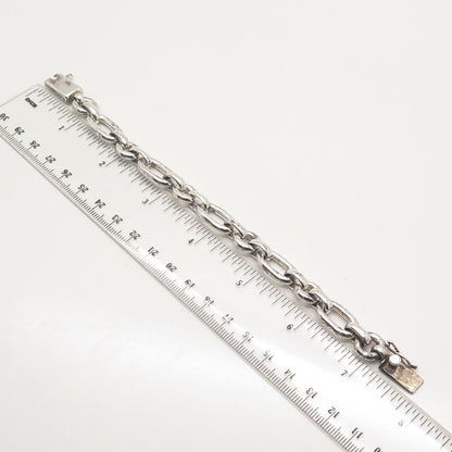 925 Sterling Silver Vintage Zina Rolo Link Bracelet 6.75"