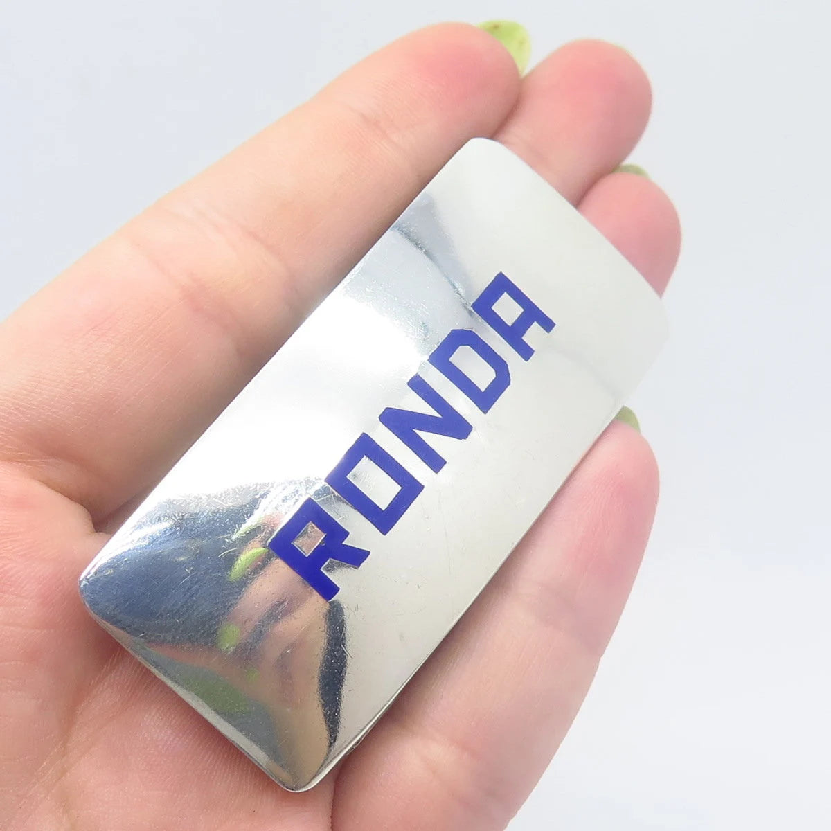 925 Sterling Silver Vintage Mexico Alfredo Ortega Enamel "Ronda" Belt Buckle