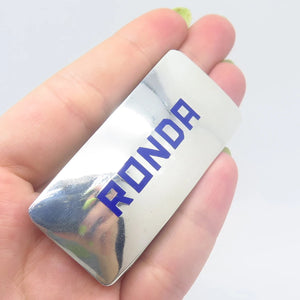 925 Sterling Silver Vintage Mexico Alfredo Ortega Enamel "Ronda" Belt Buckle