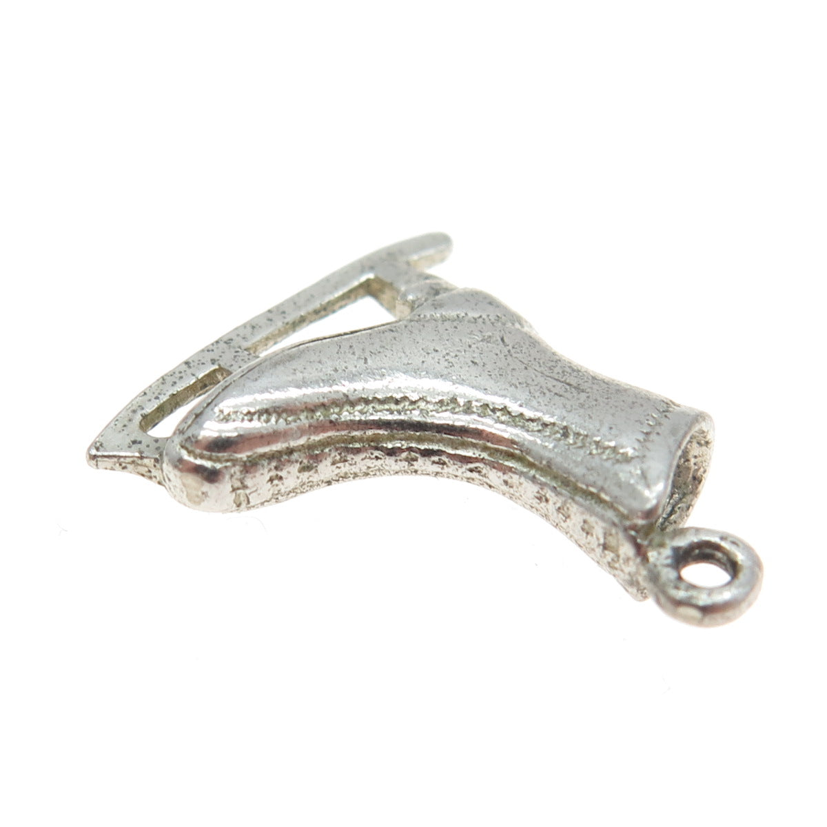 925 Sterling Silver Vintage Ice Skating Shoe 3D Charm Pendant