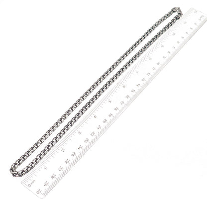 875 Silver Vintage Bismark Oxidized Chain Necklace 24"