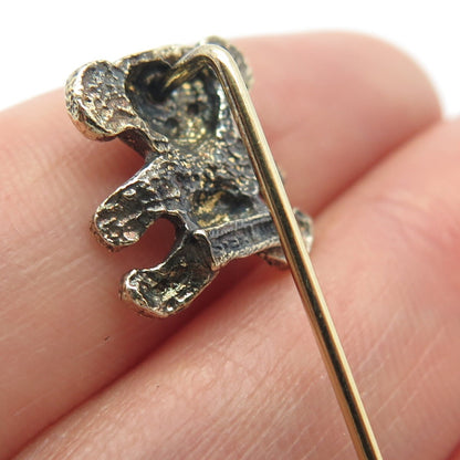 925 Sterling Silver Gold Plated Vintage Coala Lapel Pin
