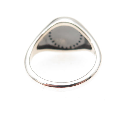 Pandora 925 Sterling Silver Round-Cut C Z Circle of Life Signet Ring Size 6