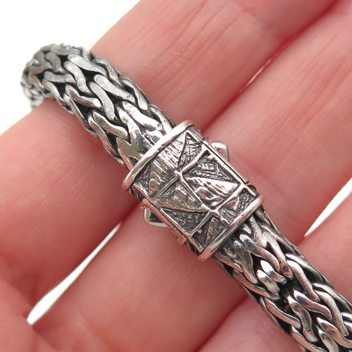 JOHN HARDY 925 Sterling Silver Vintage Classic Chain ID Bracelet 8"