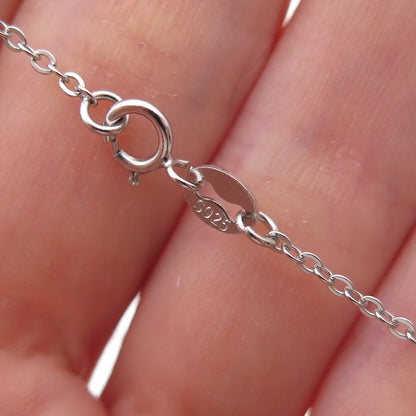Annika Witt 925 Sterling Silver Teardrop Cable Chain Necklace 18"