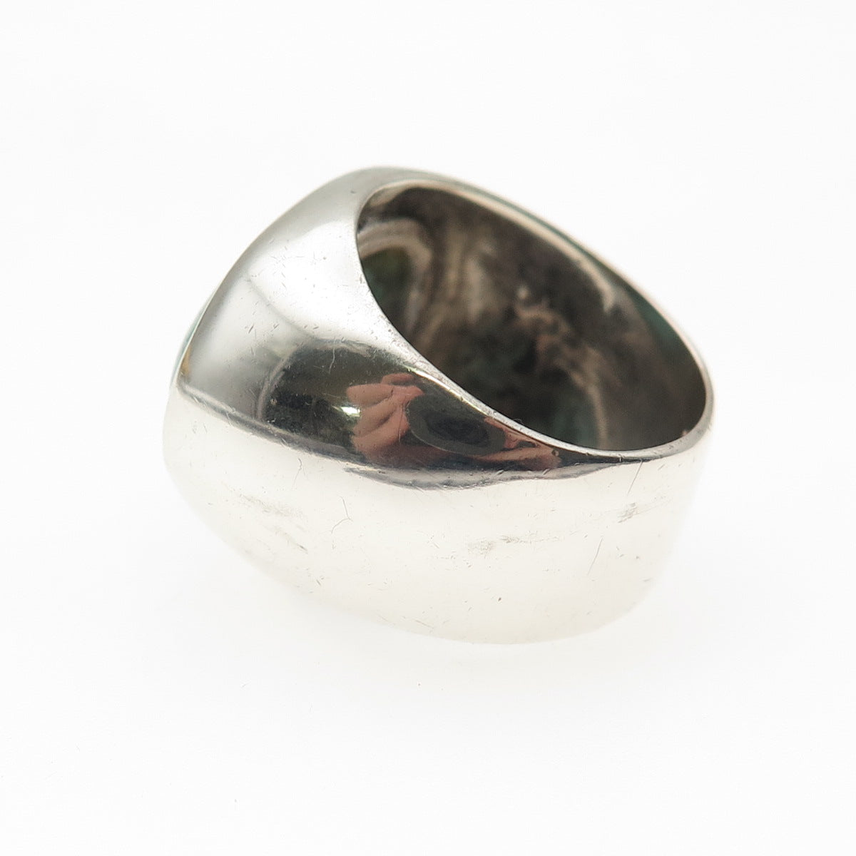 EXEX by Claudia Agudelo 925 Sterling Silver Vintage Real Turquoise Ring Size 6.5
