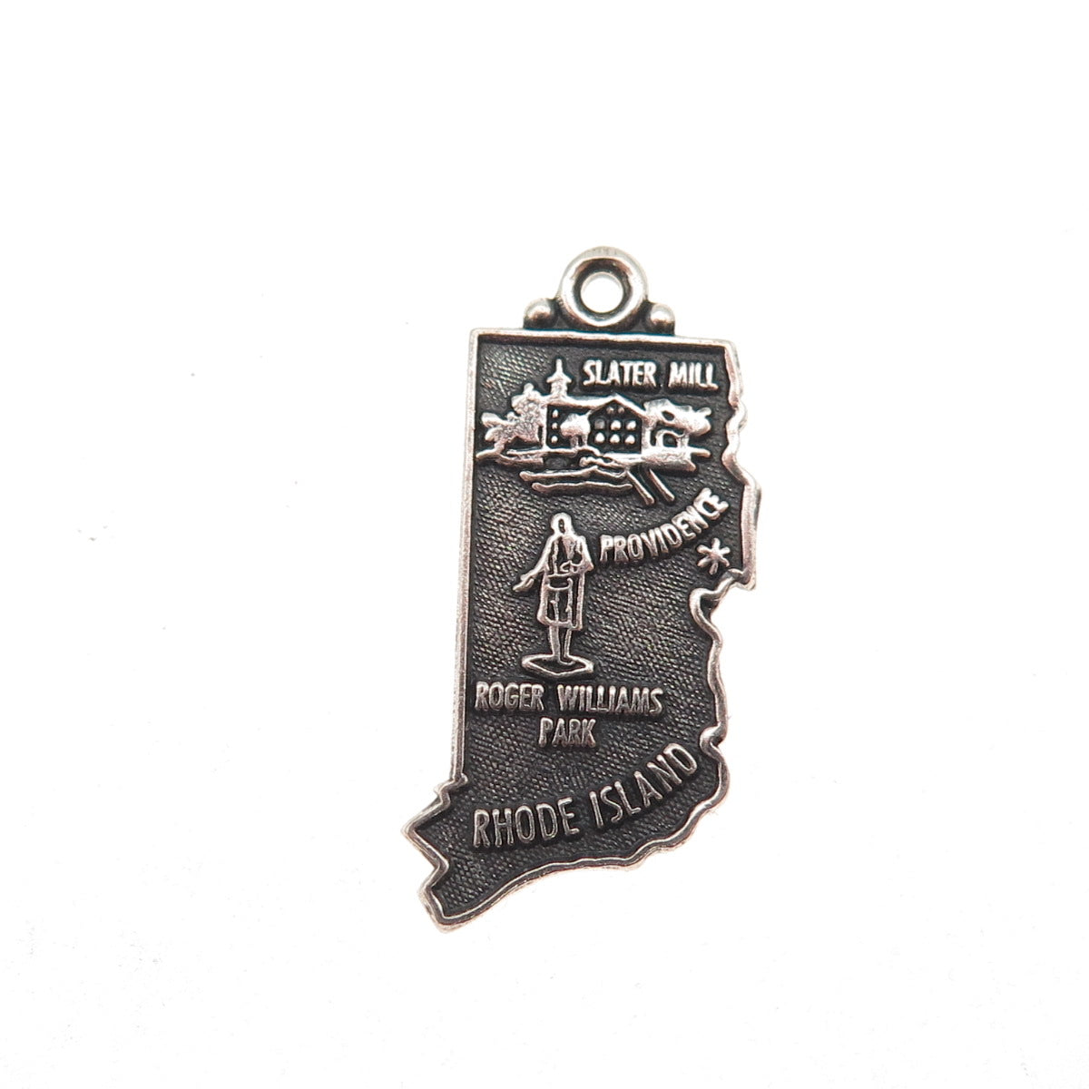 Maisels Indian 925 Sterling Silver Vintage Rhode Island Mini Charm Pendant
