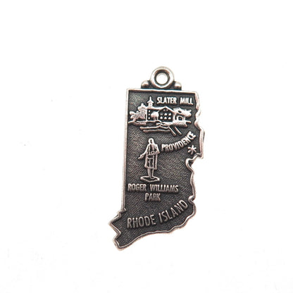 Maisels Indian 925 Sterling Silver Vintage Rhode Island Mini Charm Pendant