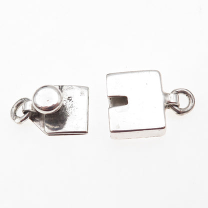 925 Sterling Silver Vintage Mexico Bracelet / Necklace Box Clasp