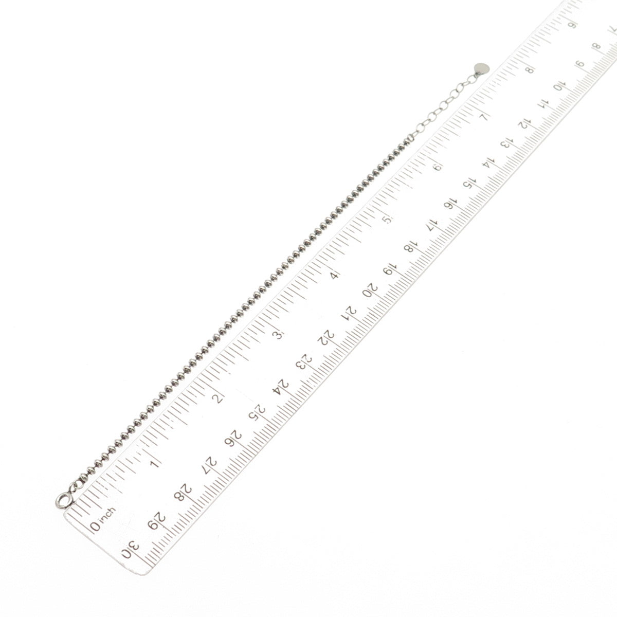 925 Sterling Silver Vintage Beaded Link Bracelet 7.25"