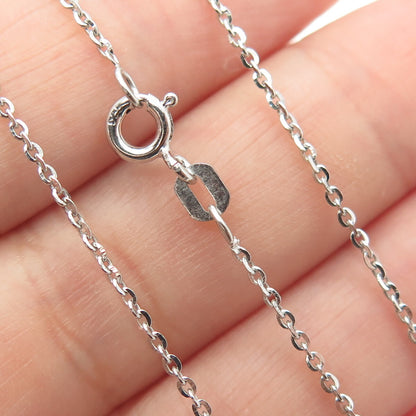 925 Sterling Silver Tapered Baguette-Cut C Z Heart Cable Chain Necklace 16"