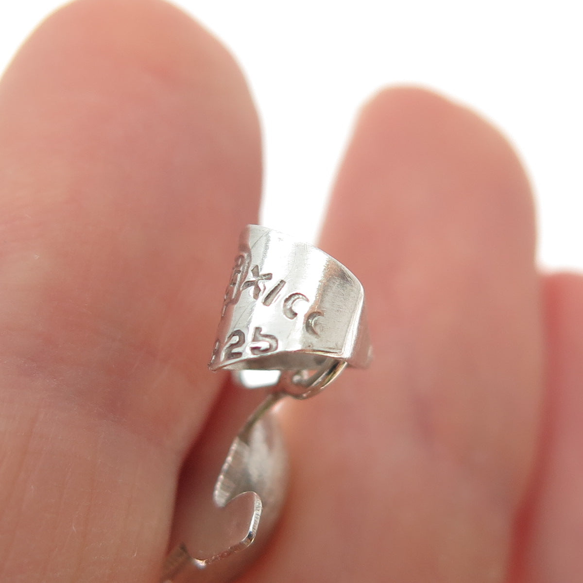 925 Sterling Silver Vintage Mexico Turtle 3D Charm Pendant