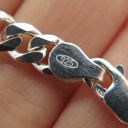 925 Sterling Silver Vintage Cuban Chain Necklace 24"