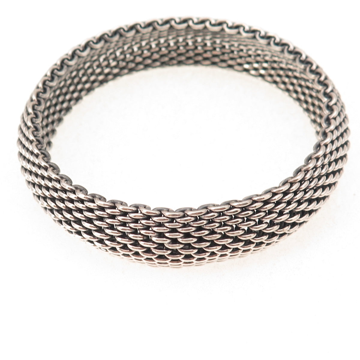 Tiffany & Co. 925 Sterling Silver Vintage Somerset Mesh Bracelet 8"