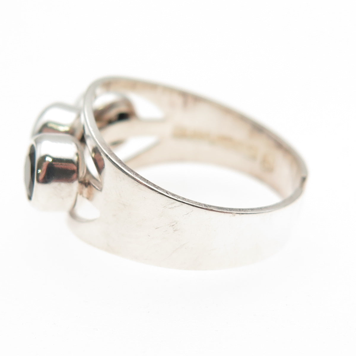 Kultaseppa Salovaara Sterling Vintage Finland Real Quartz Adjustable Ring Size 7