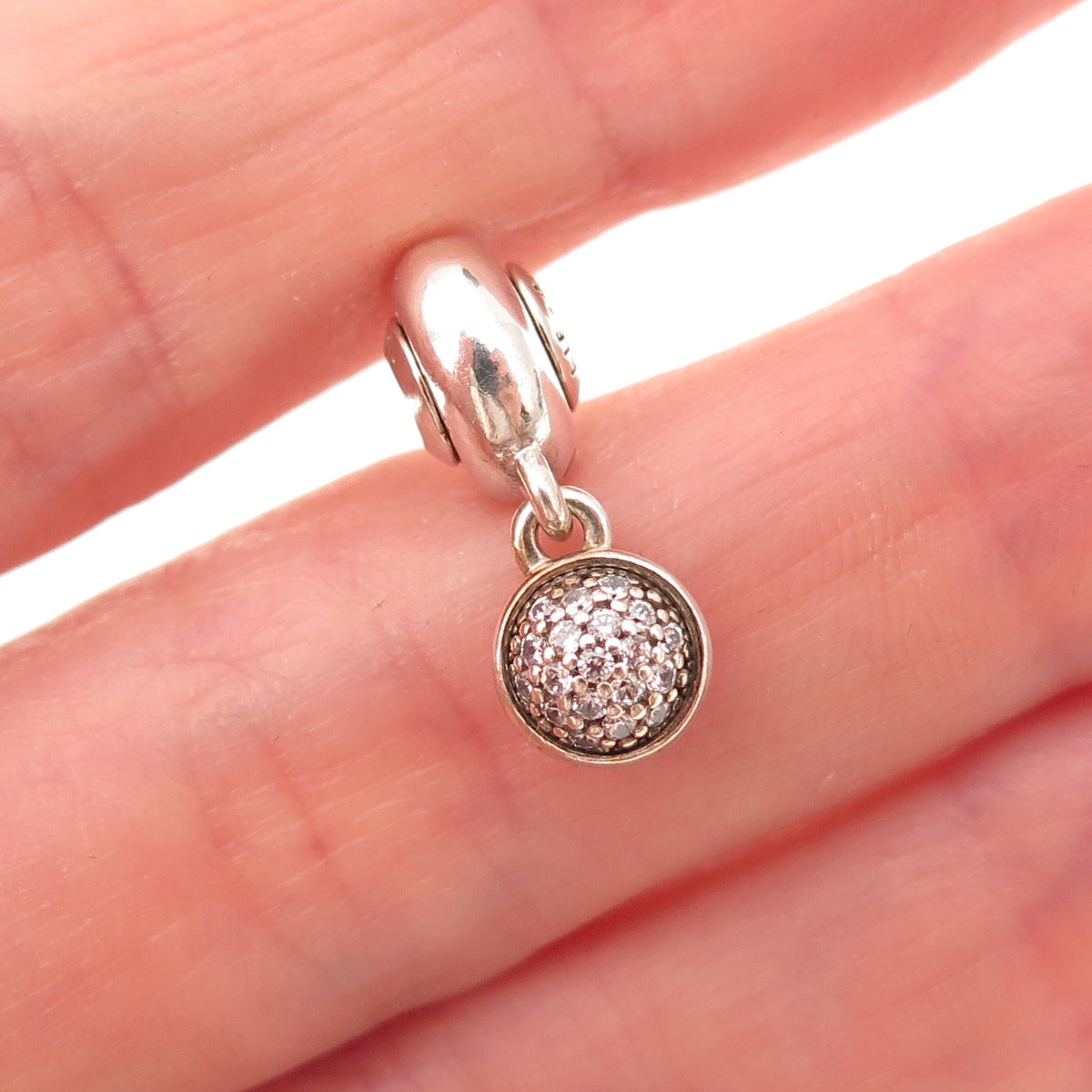 Pandora 925 Sterling Silver C Z Essence Hope Dangle Charm