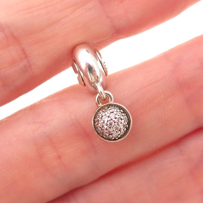 Pandora 925 Sterling Silver C Z Essence Hope Dangle Charm