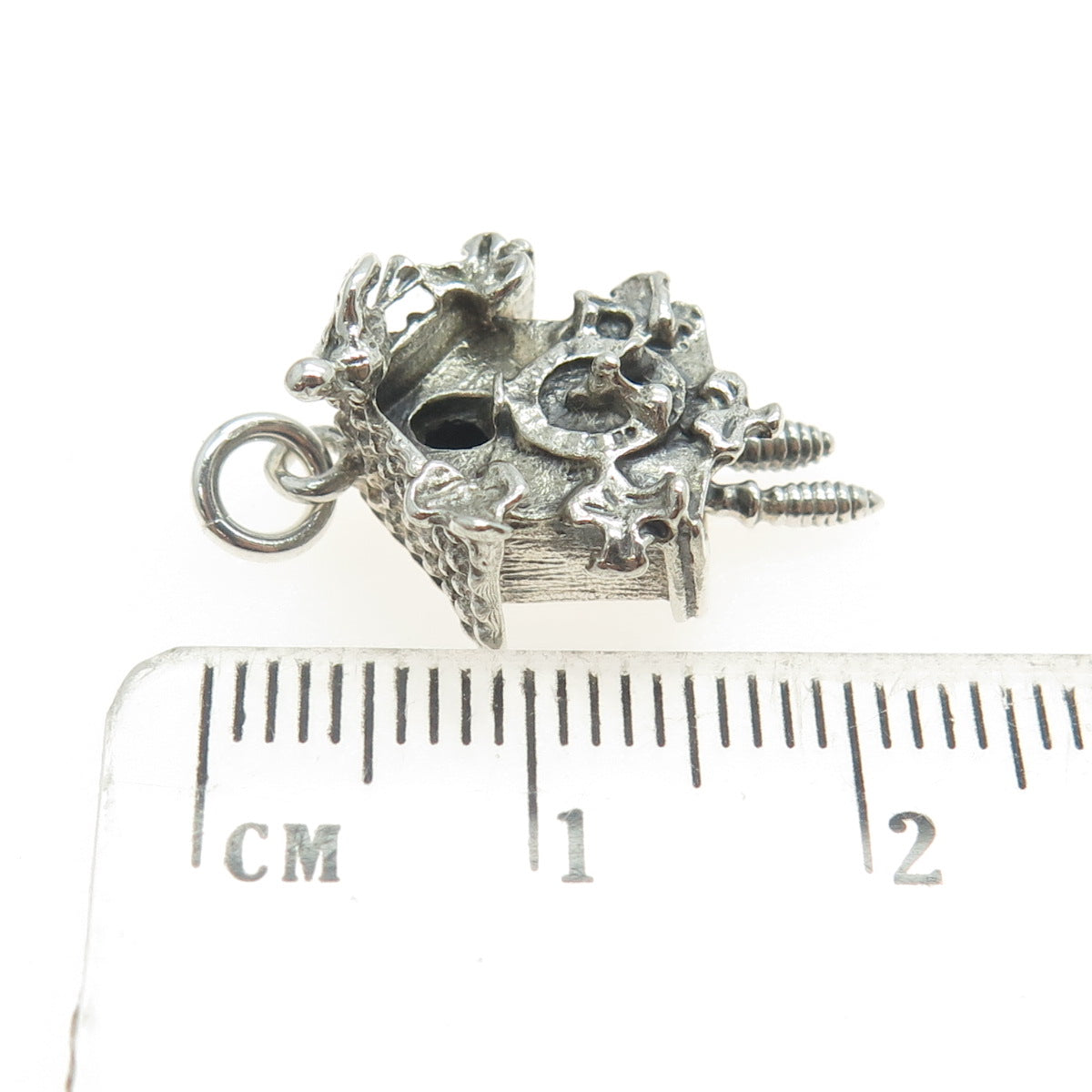 925 Sterling Silver Vintage Cuckoo Wall Clock 3D Charm Pendant