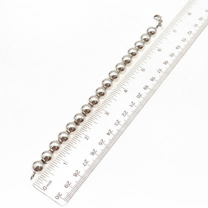 Tiffany & Co. 925 Sterling Silver Vintage HardWear Ball Beaded Bracelet 6.5"