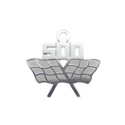RQC REMBRANDT 925 Sterling Silver Vintage 500 Racing Flags Charm Pendant