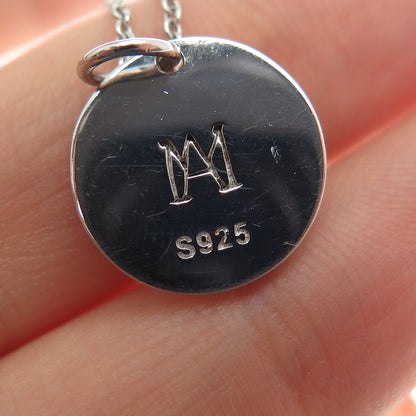 925 Sterling Silver Always My Sister Forever My Friend Chain Necklace 16-18"