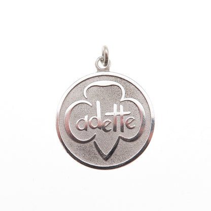 Robbins & Co. 925 Sterling Silver Vintage Adette Girl Scouts Charm Pendant