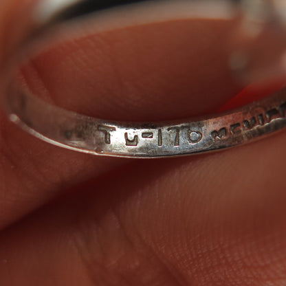 925 Sterling Silver Vintage Mexico Interlocked Trinity Band Ring Size 6.5