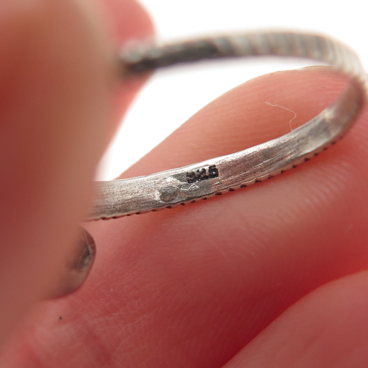 925 Sterling Silver Vintage Snake Oxidized Ring Size 6.25