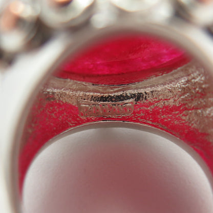 BARSE 925 Sterling Silver 2-Tone Vintage Real Ruby Statement Ring Size 6