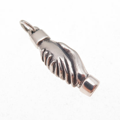 James Avery 925 Sterling Silver Vintage Friendship Handshake Charm Pendant