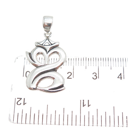 925 Sterling Silver Vintage Om of Love Charm Pendant