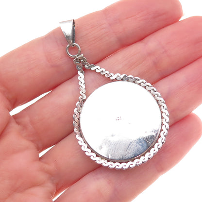 925 Sterling Silver Vintage Modernist S-Shape Link Pendant