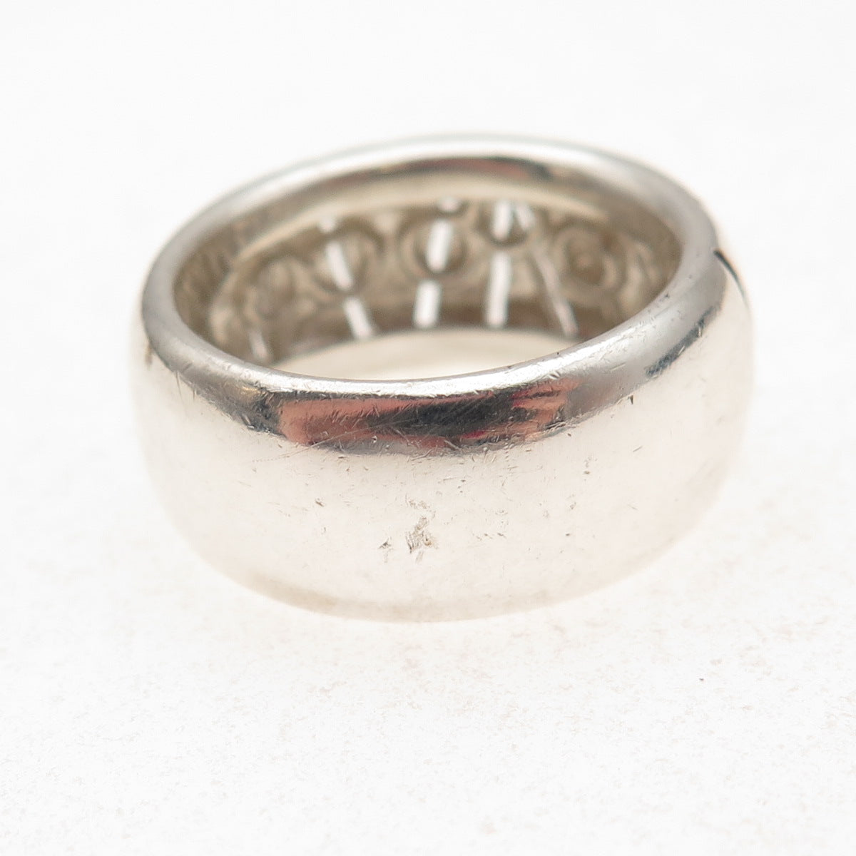 Bachrach 925 Sterling Silver Vintage Modernist V-Shape Ring Size 9