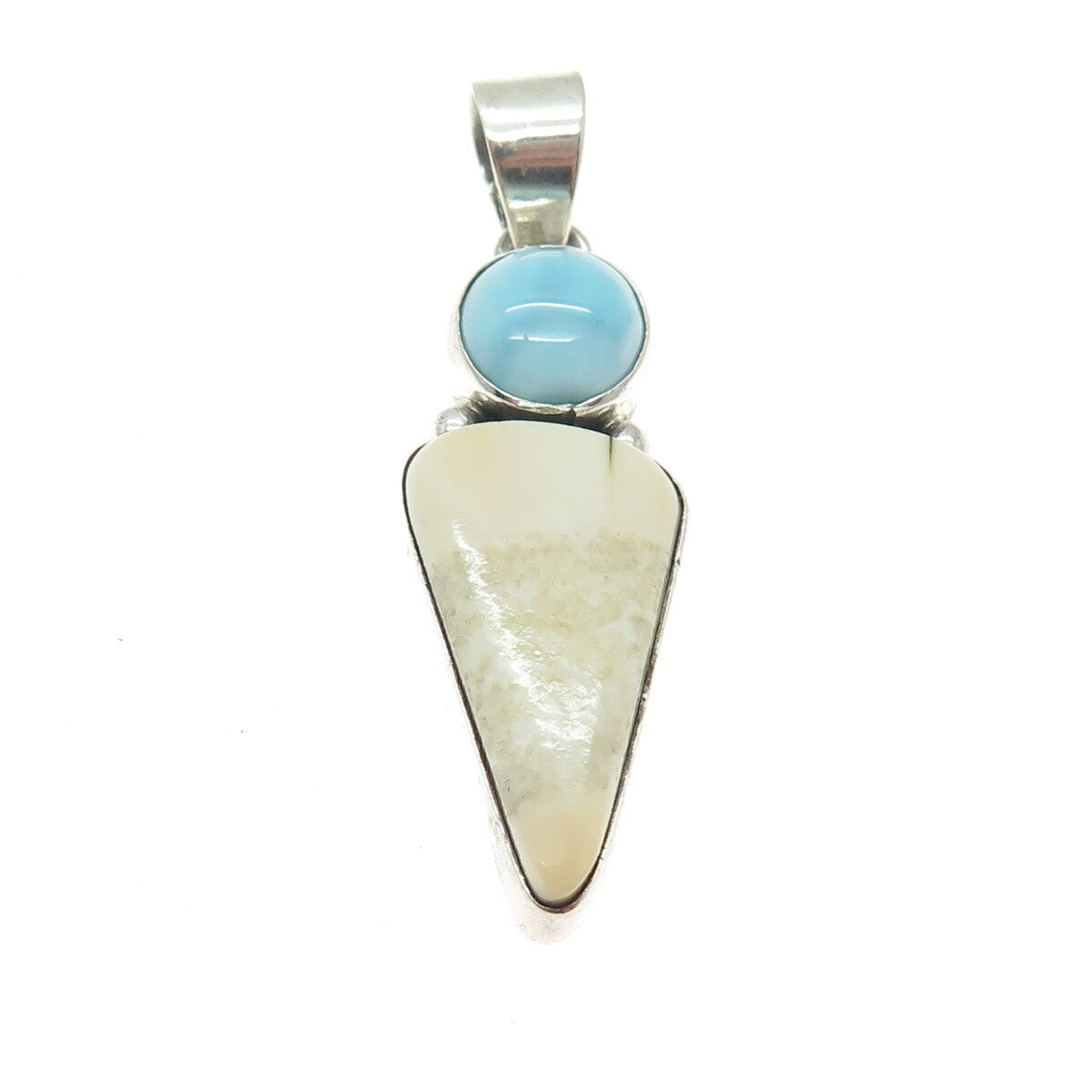 BSD BUNGO STRAY DOGS 925 Sterling Silver Vintage Real Larimar Amulet Pendant