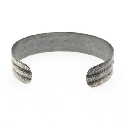 Old Pawn 925 Sterling Silver Vintage Southwestern Adjustable Cuff Bracelet 6.5"