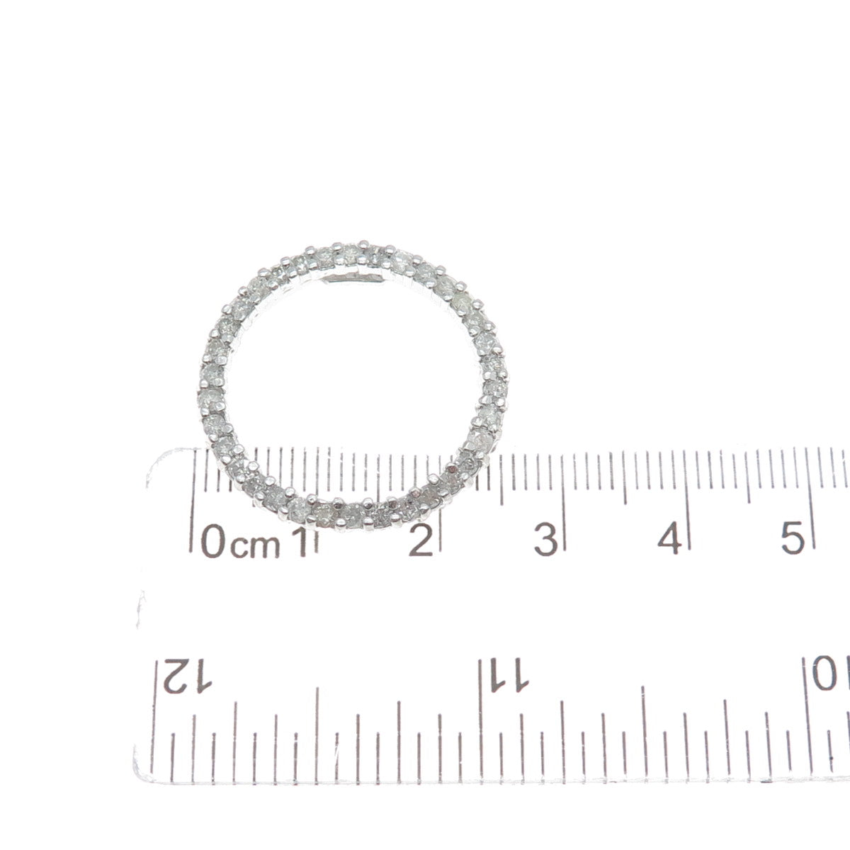 CHARLES WINSTON 925 Sterling Silver Real Diamond Circle of Life Mini Pendant