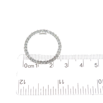 CHARLES WINSTON 925 Sterling Silver Real Diamond Circle of Life Mini Pendant