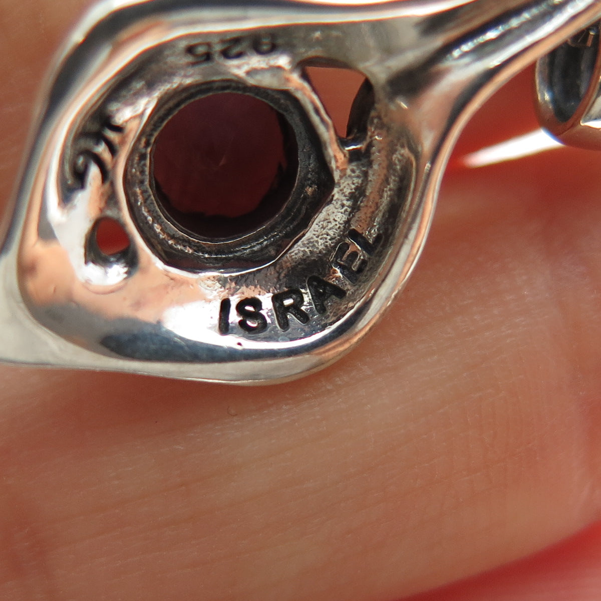 HAGIT GORALI 925 Sterling Silver Vintage Israel Amethyst Box Chain Necklace 18"