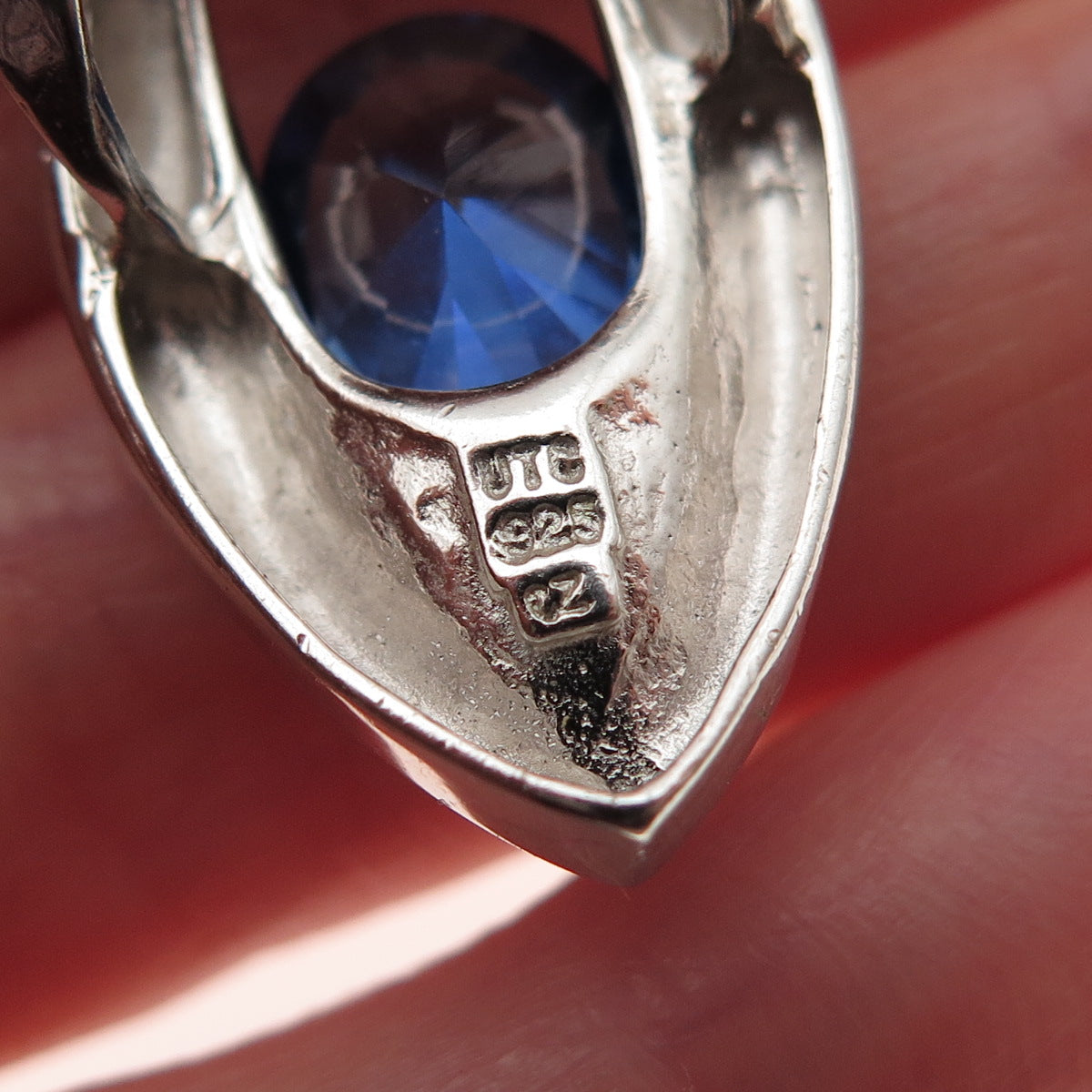 MILOR 925 Sterling Silver Italy Lab-Created Tanzanite Snake Chain Necklace 18"